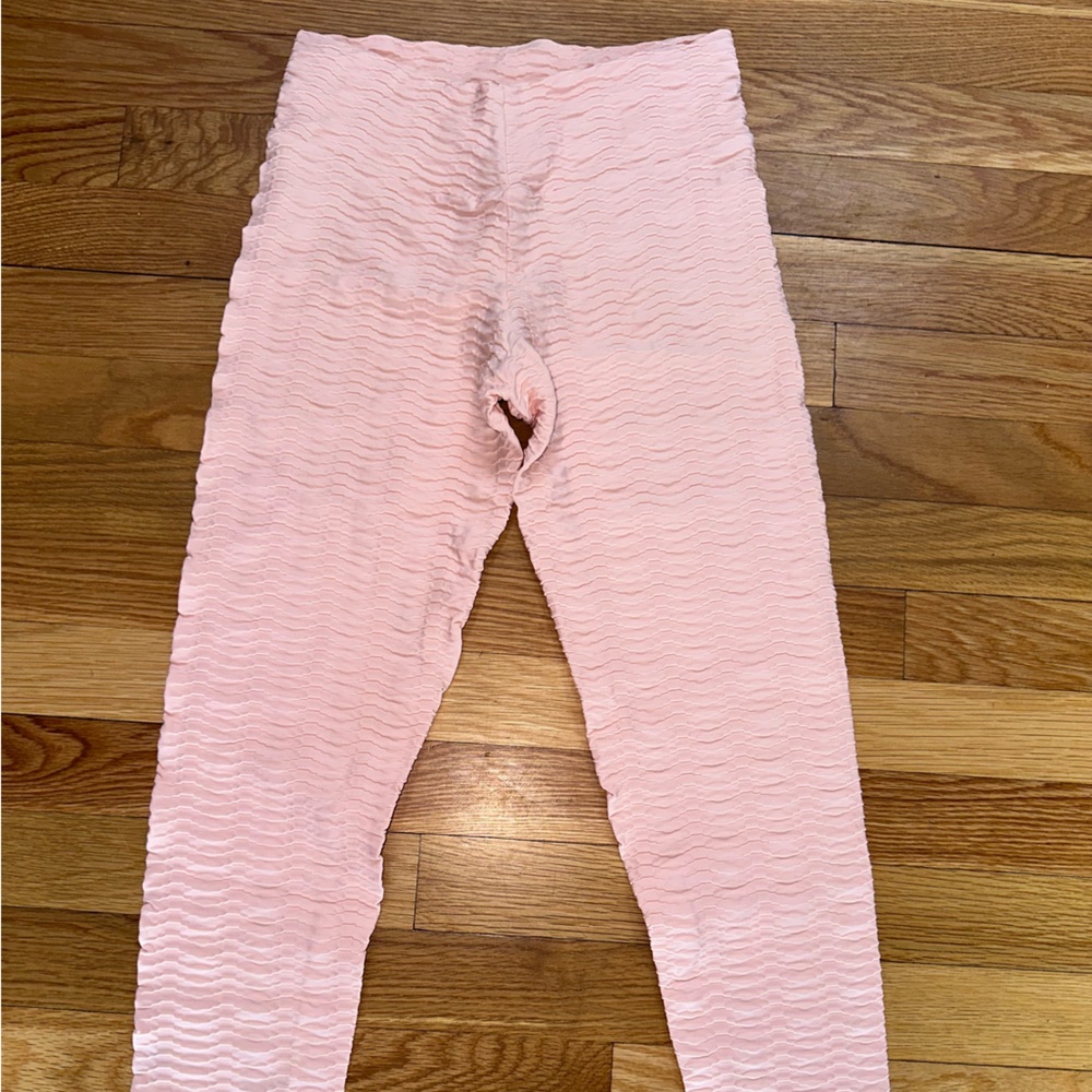 Booty By Brabants Original Pink Textured Leggings